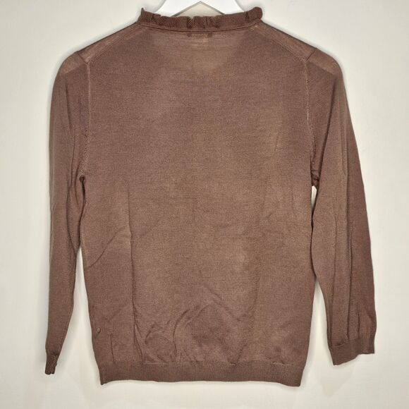 J. Crew Factory Merino Brown Cardigan - Picture 3 of 5